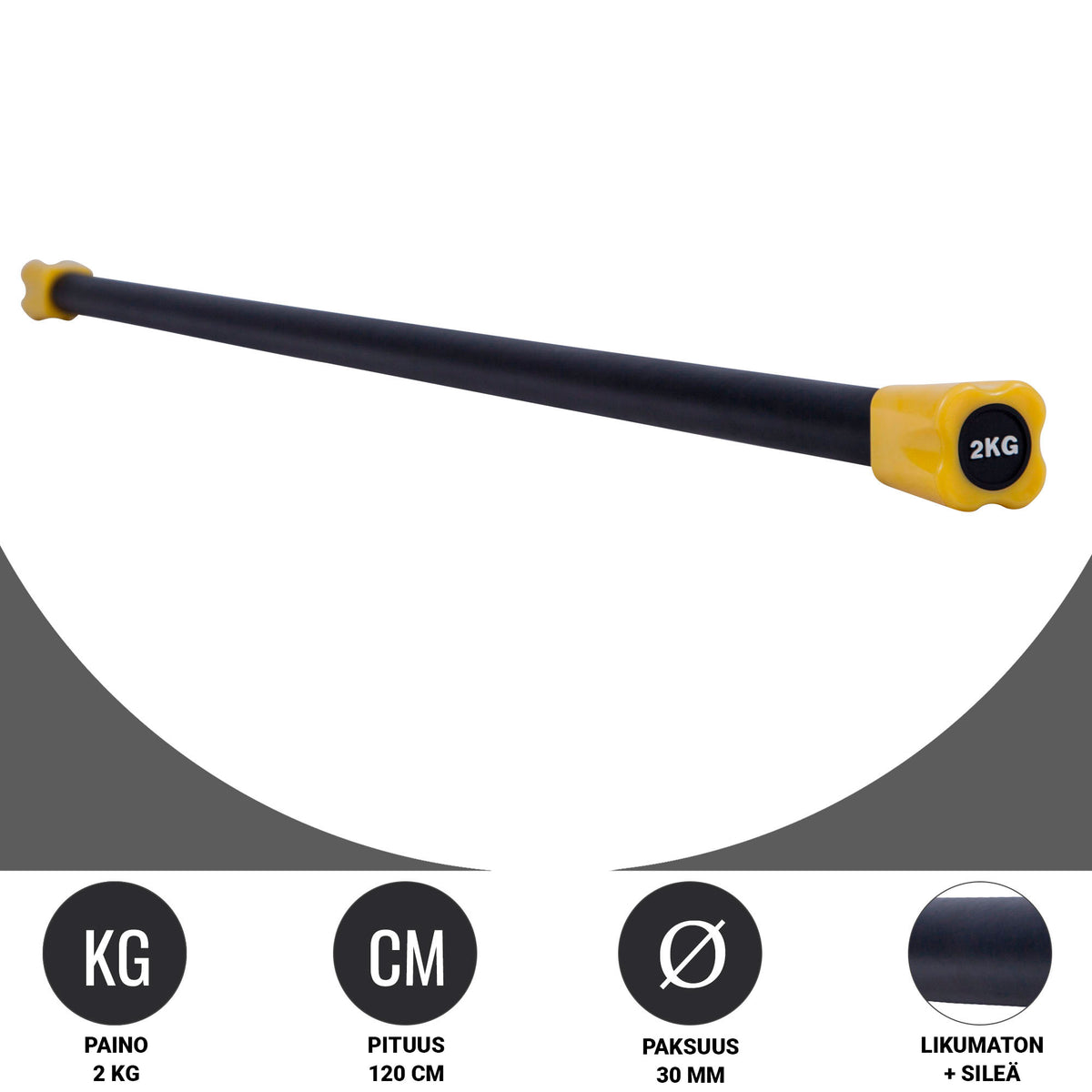 Aerobic Bar 1–10 kg – kiinteäpainoinen ryhmätreenitanko