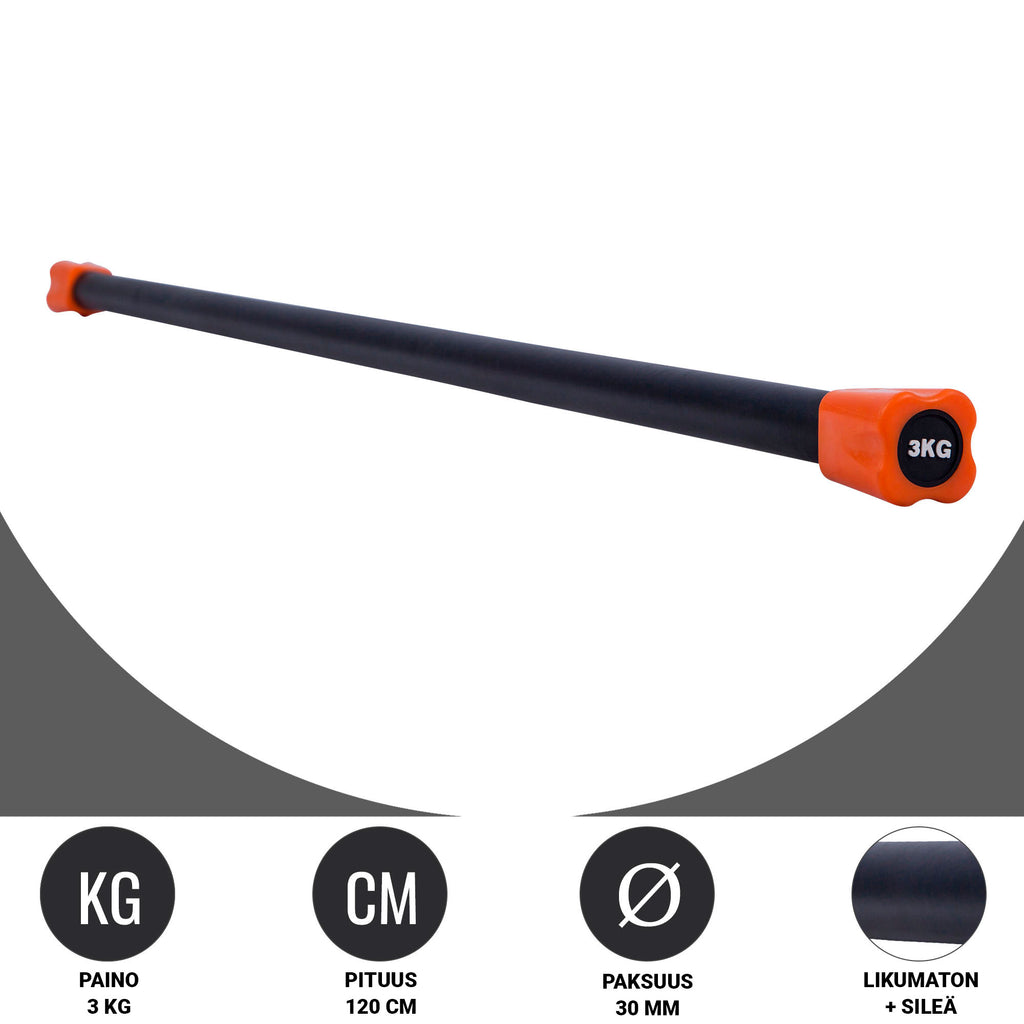 Aerobic Bar 1–10 kg – kiinteäpainoinen ryhmätreenitanko