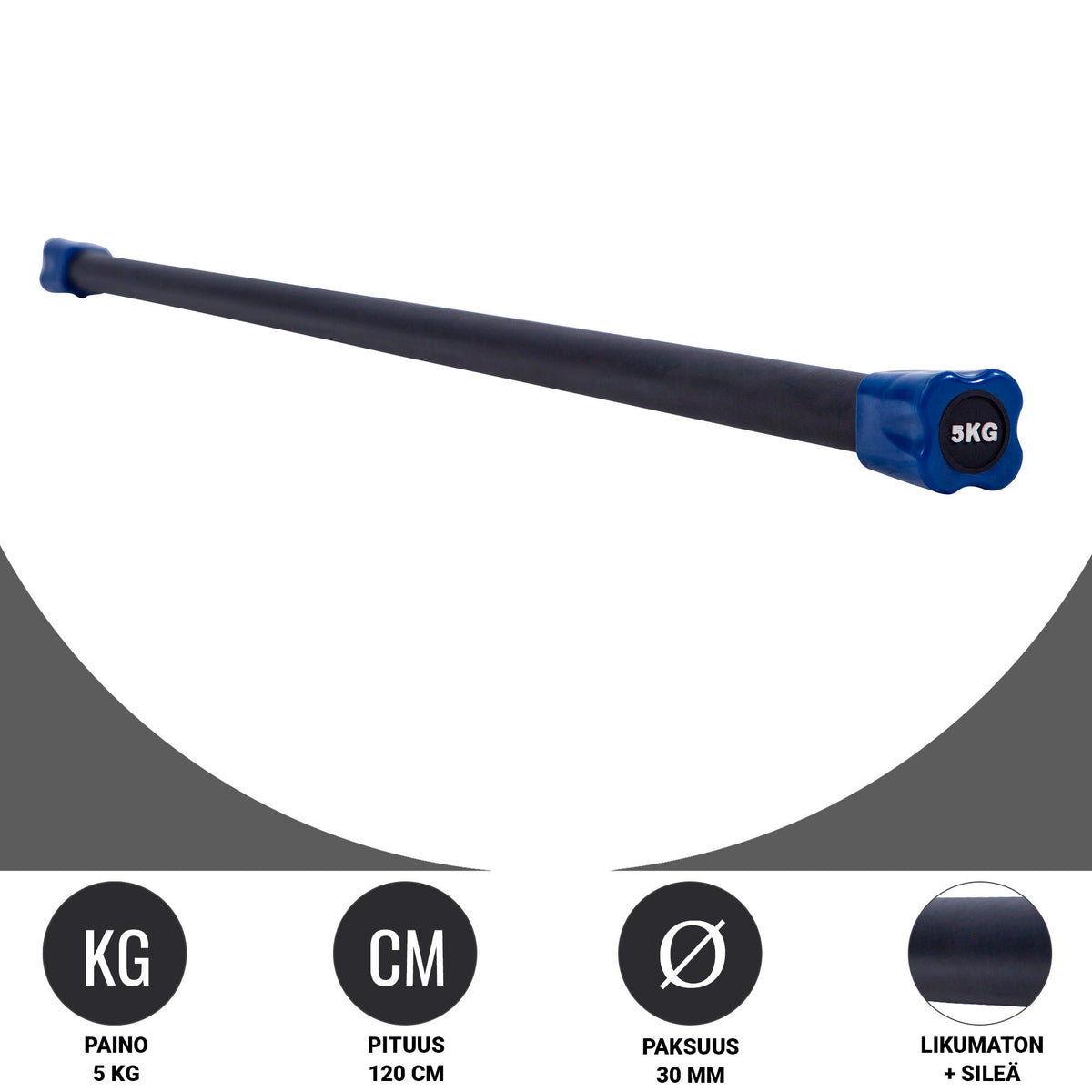 Aerobic Bar 1–10 kg – kiinteäpainoinen ryhmätreenitanko