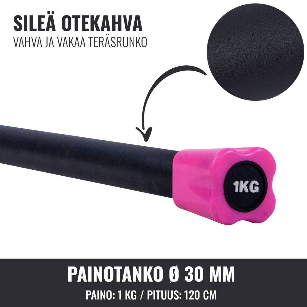 Aerobic Bar 1–10 kg – kiinteäpainoinen ryhmätreenitanko