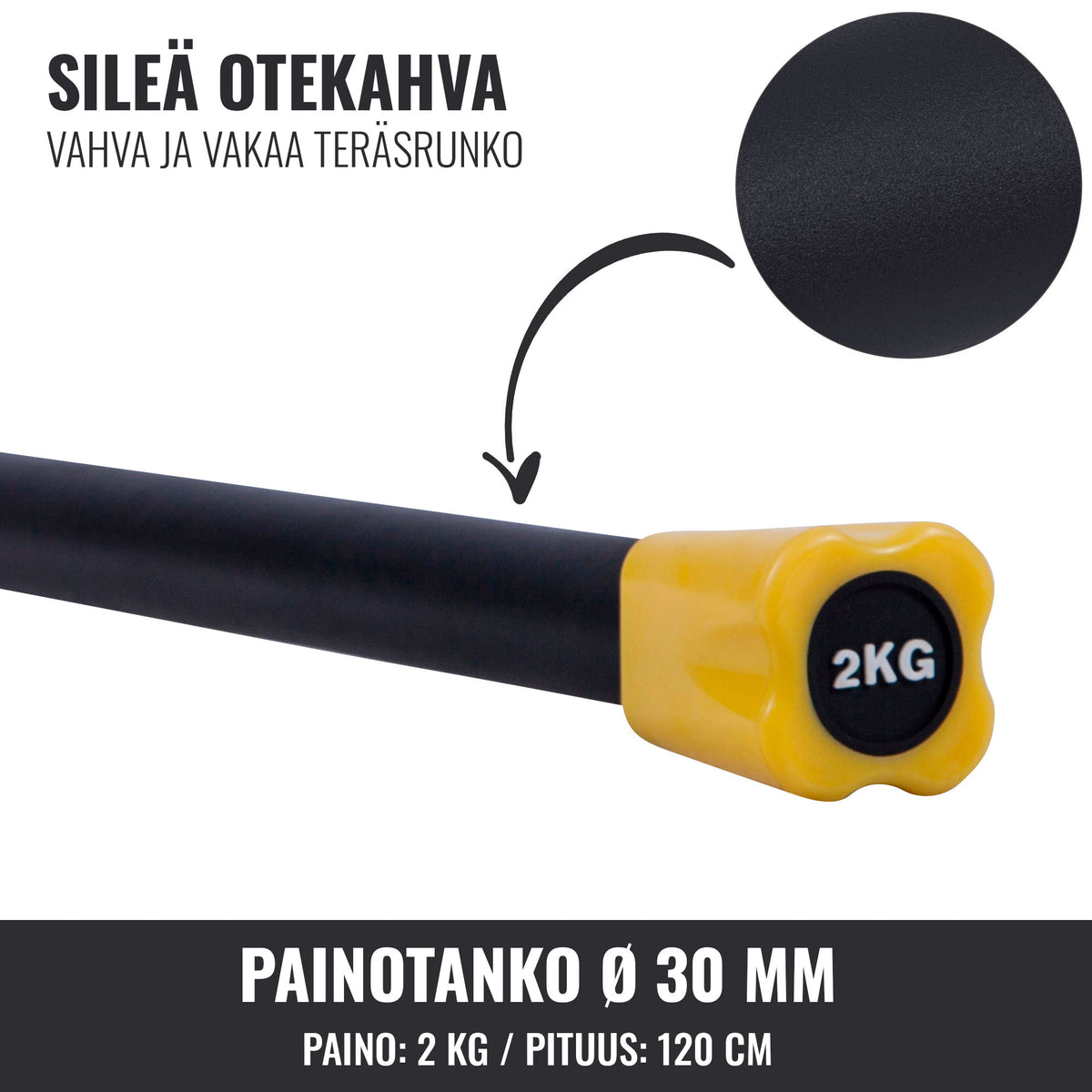 Aerobic Bar 1–10 kg – kiinteäpainoinen ryhmätreenitanko