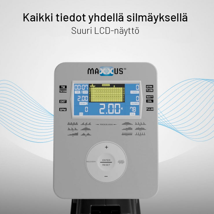 8.1 Taitettava soutulaite ilma- ja magneettivastuksella