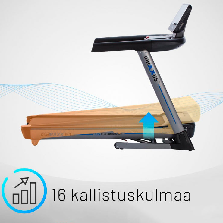 Juoksumatto 9.1 XXL-juoksupinnalla