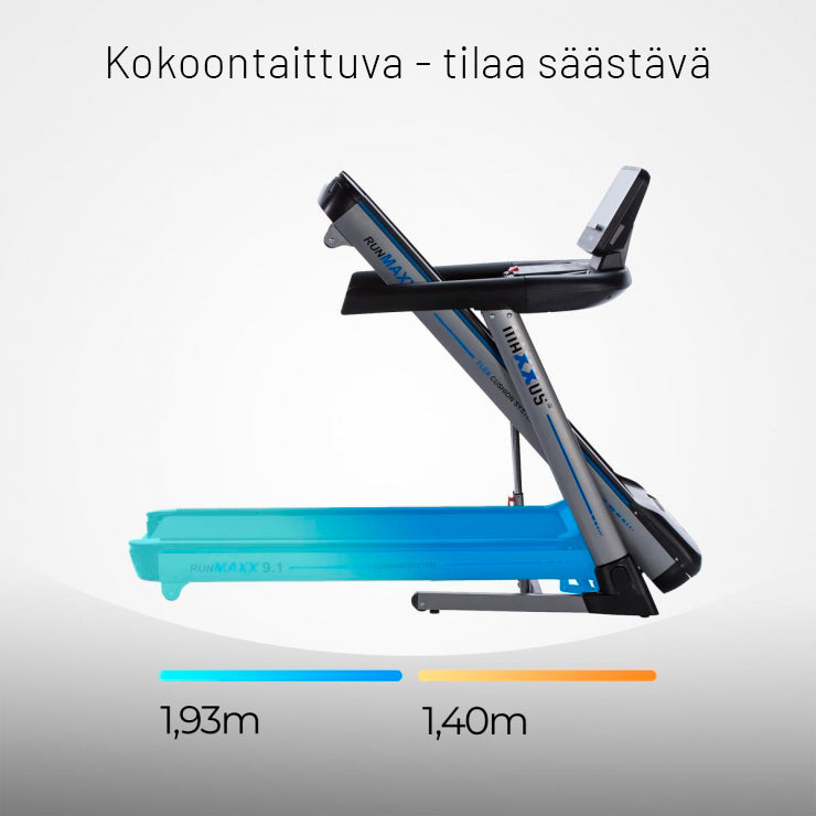 Juoksumatto 9.1 XXL-juoksupinnalla