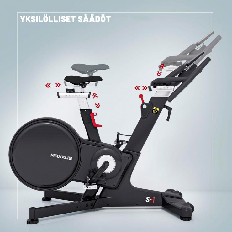 Kuntopyörä S1 LCD-näytöllä ja 18 kg vauhtipyörällä