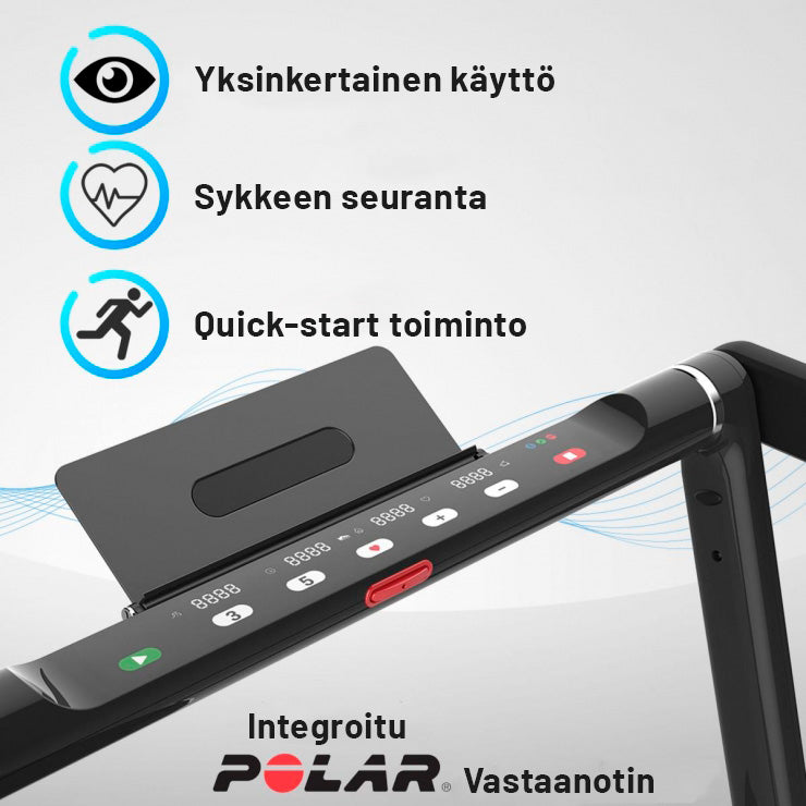 M8 kokoontaitettava juoksumatto, hopea
