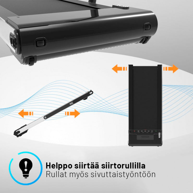 M8 kokoontaitettava juoksumatto, hopea