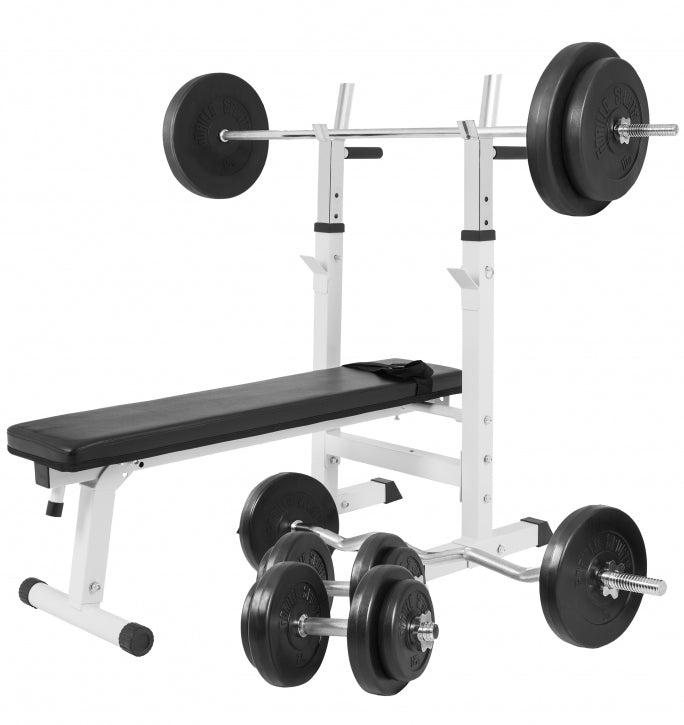 Säädettävä painonnostopenkki 100 kg painosarjalla
