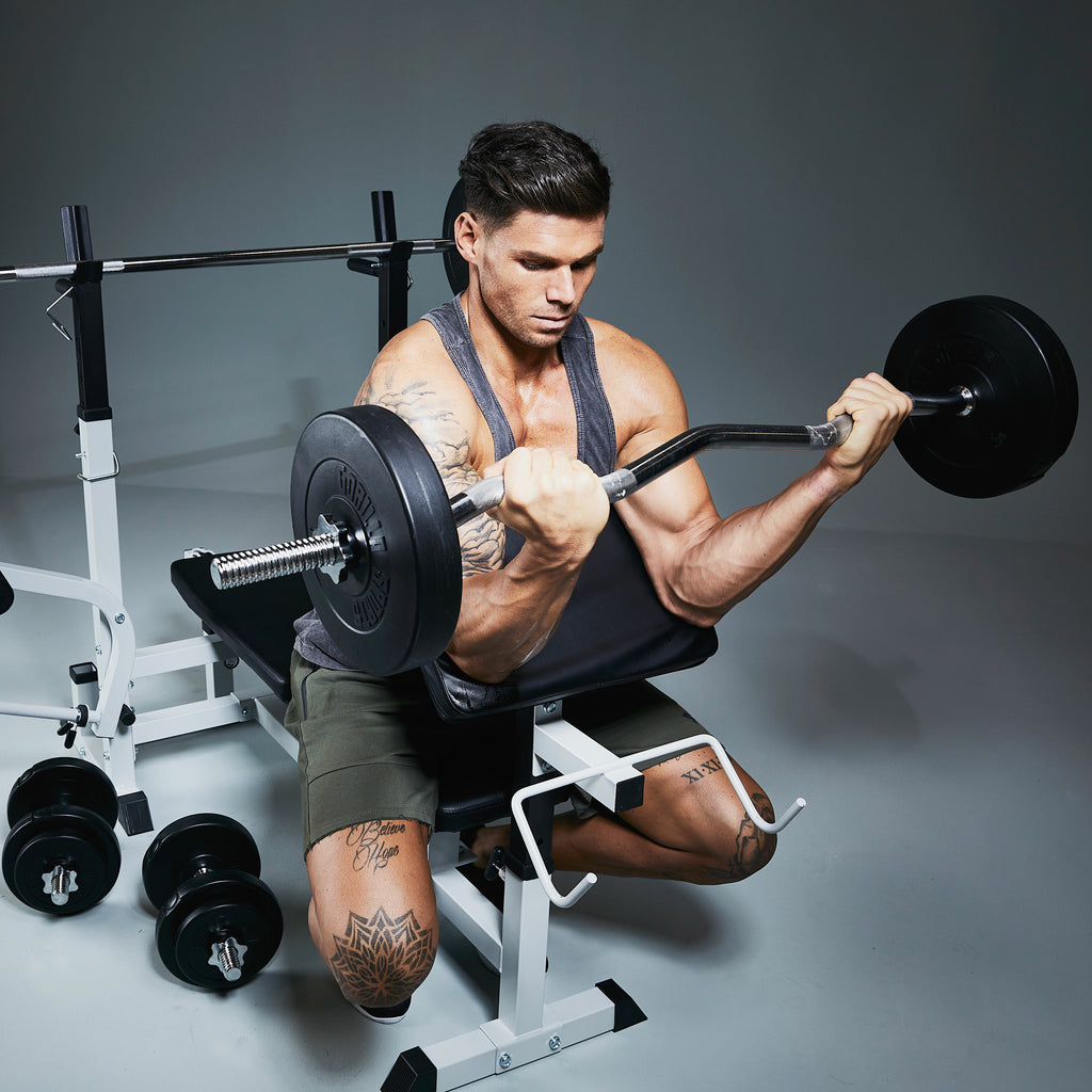 Vinyylinen levytankosarja 100 kg suoralla ja EZ-tangolla