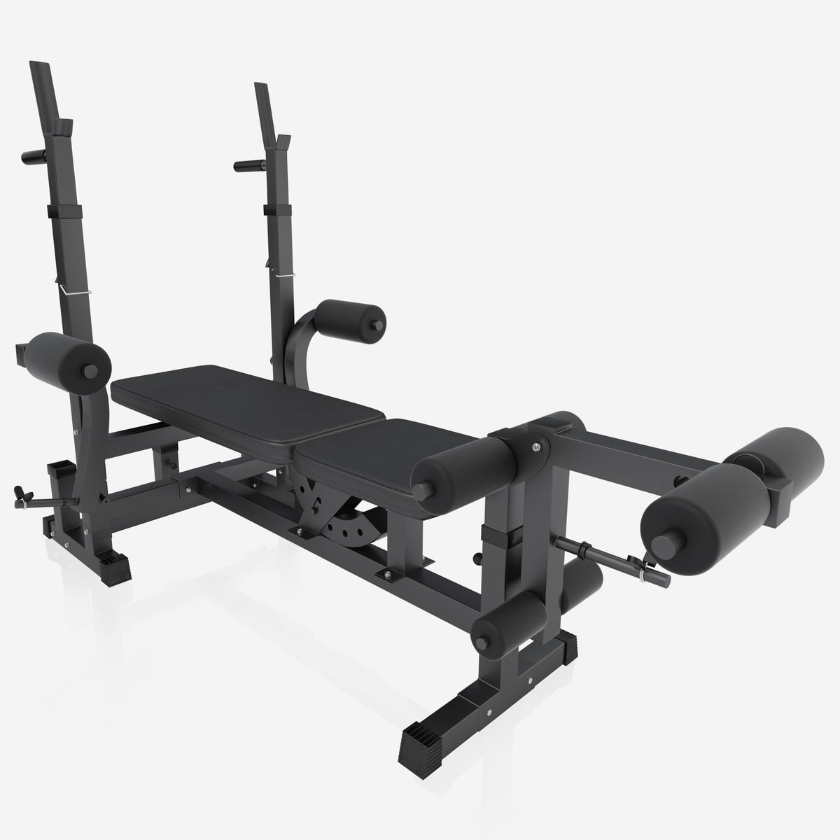 Säädettävä painonnostopenkki + 100 kg levytankosarja, Black Edition