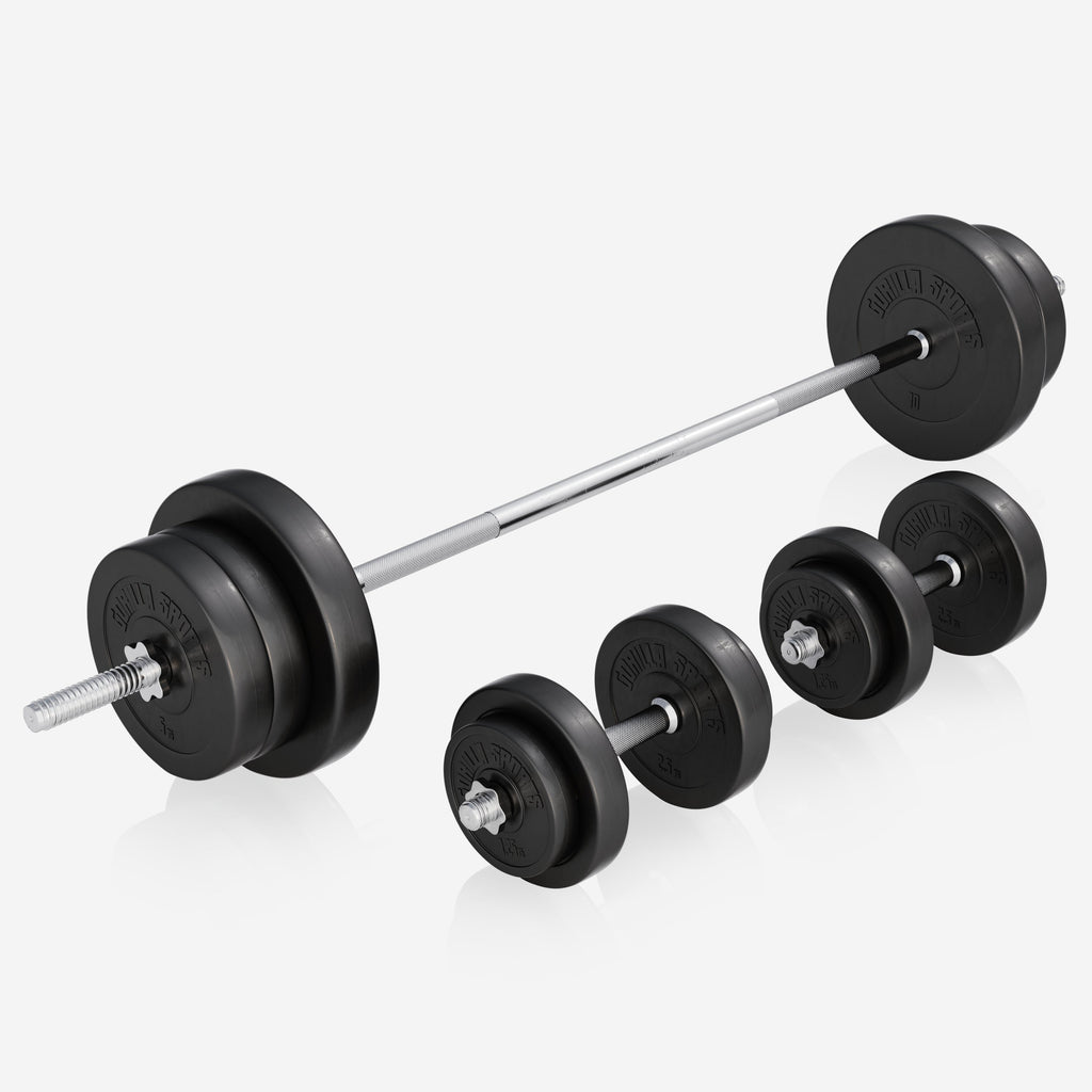 Säädettävä painonnostopenkki + 70 kg levytankosarja