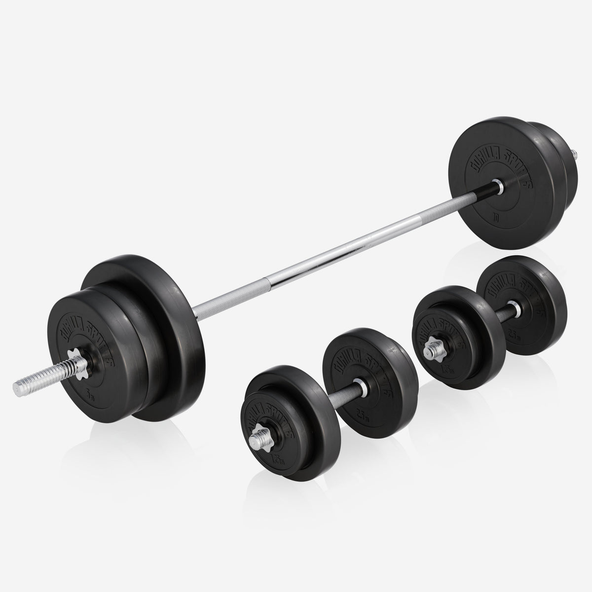 Säädettävä painonnostopenkki + 70 kg levytankosarja
