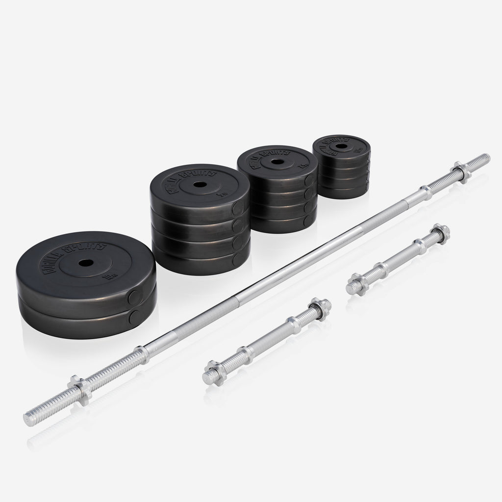 Säädettävä painonnostopenkki + 70 kg levytankosarja