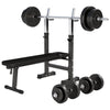 Säädettävä painonnostopenkki + 70 kg levytankosarja