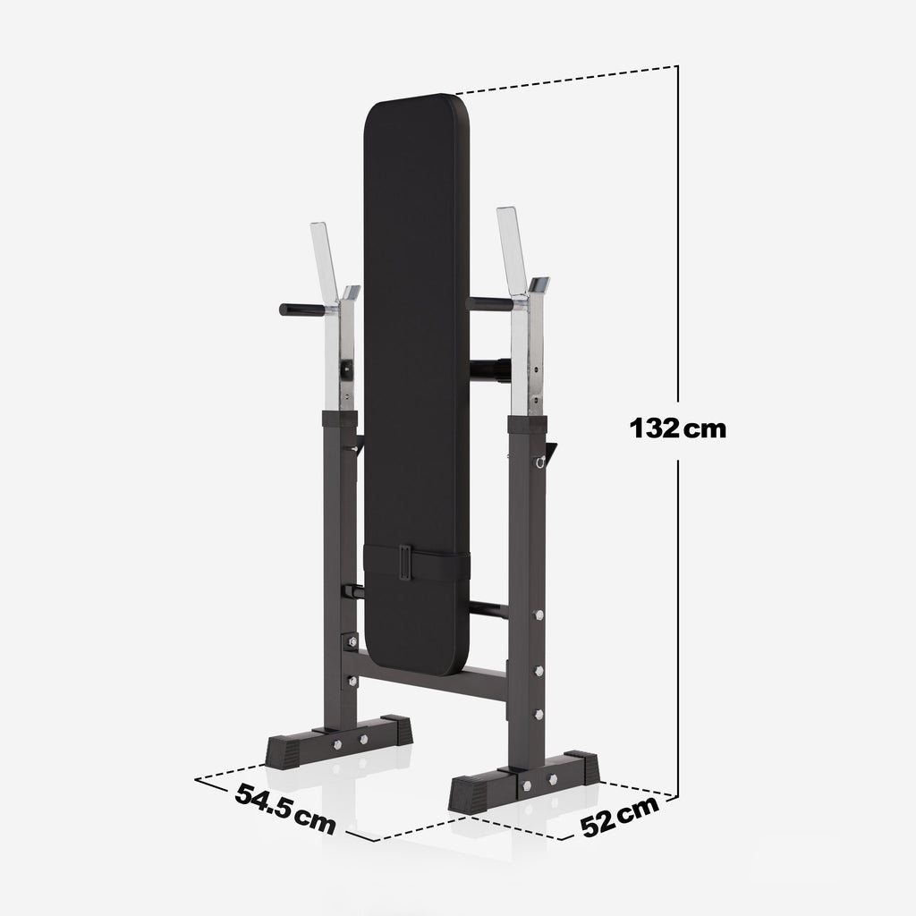 Säädettävä painonnostopenkki + 70 kg levytankosarja