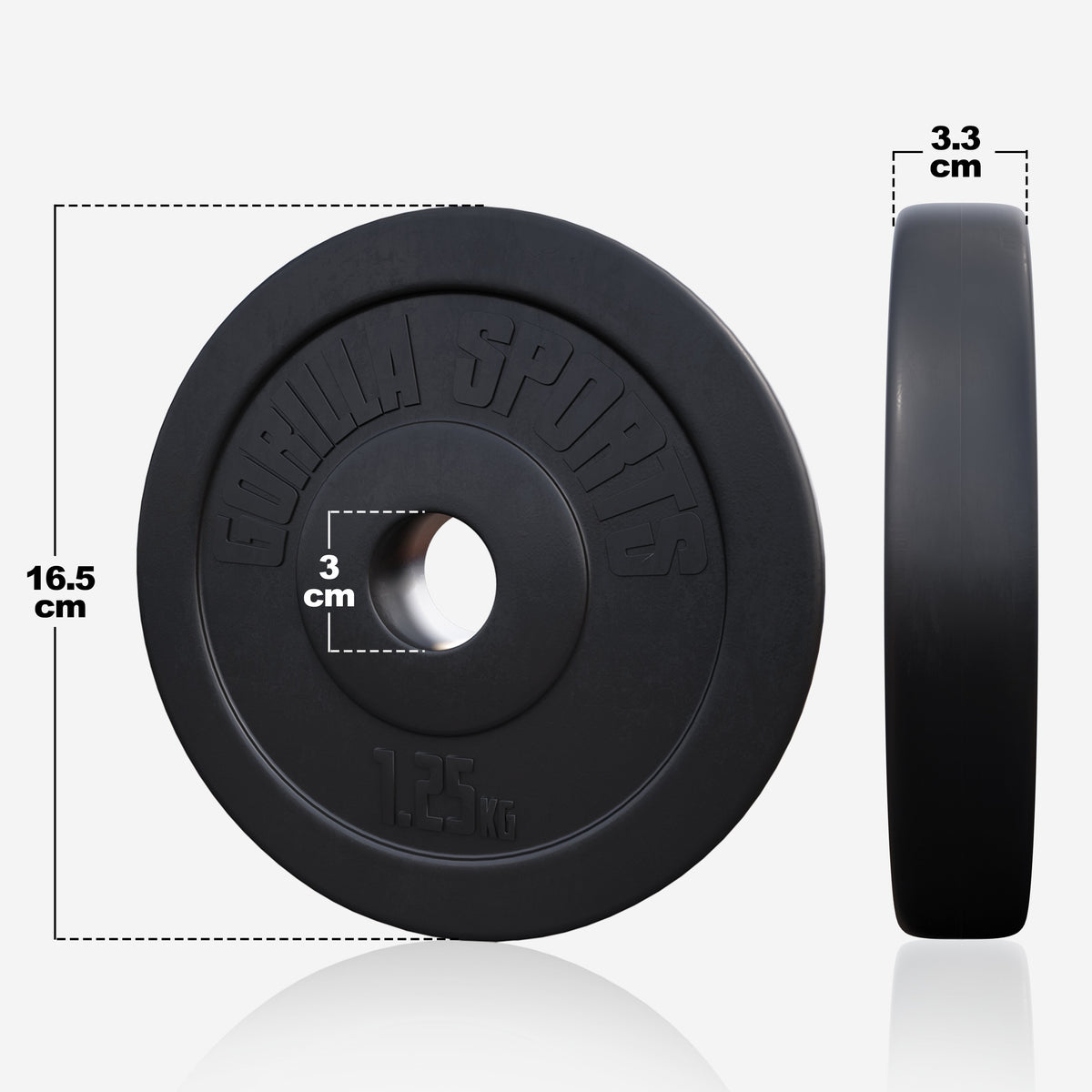 Vinyylipäällysteinen levypaino 1,25 kg 30 mm