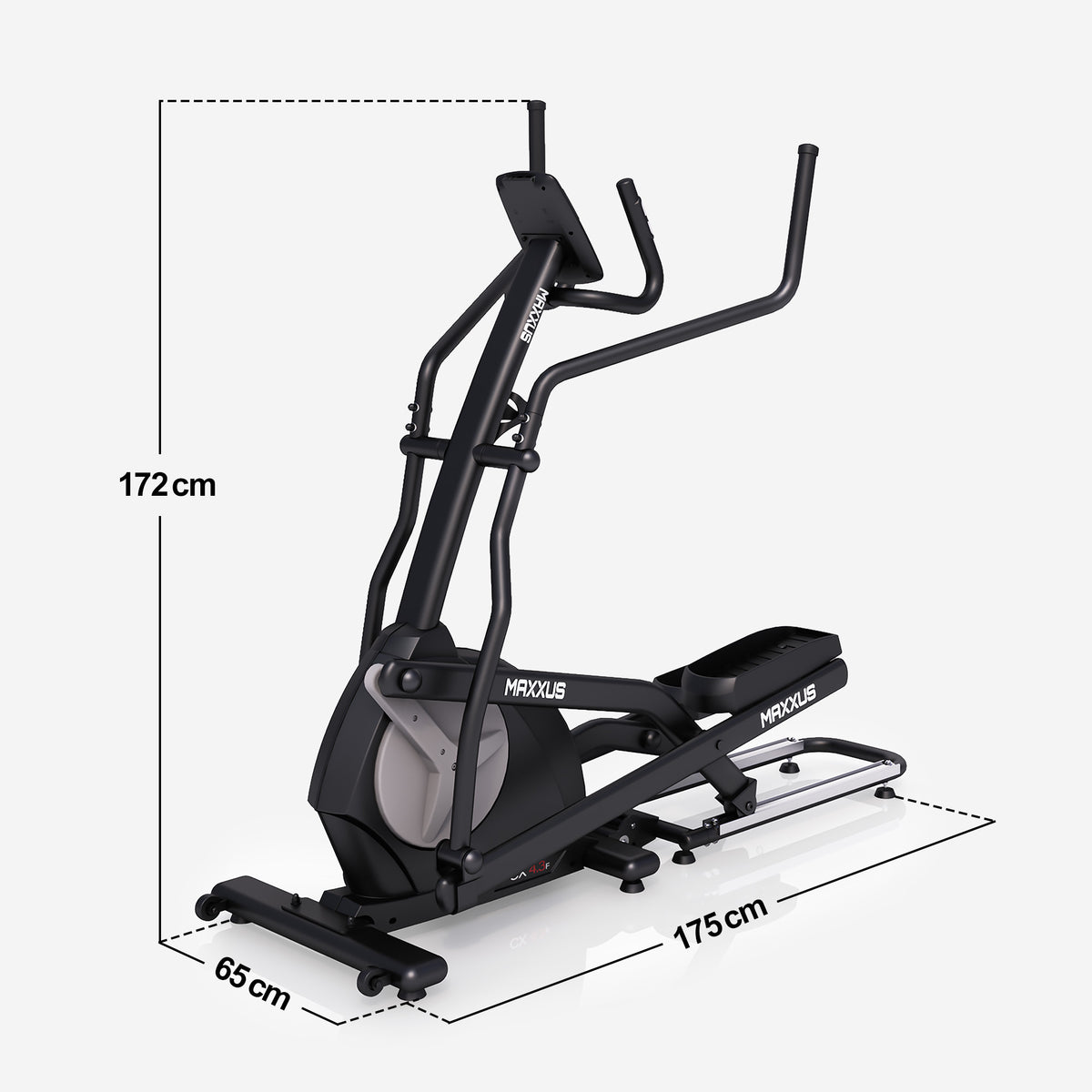 MAXXUS CX 4.3f, kokoontaitettava crosstrainer 51 cm askelpituus ja Bluetooth