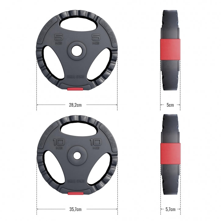 Tri Grip vinyylilevypainot 30 kg 30 mm