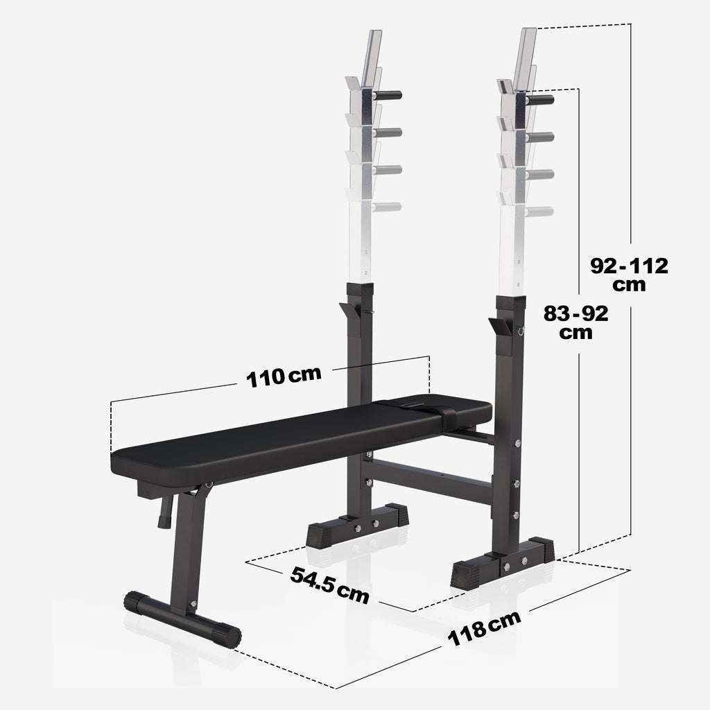 Säädettävä painonnostopenkki ja levytankosarja 100 kg