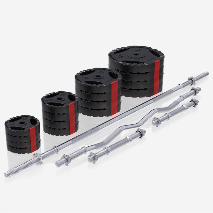 Säädettävä painonnostopenkki + 100 kg levytankosarja