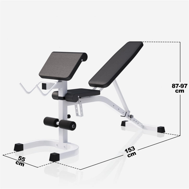 Säädettävä painonnostopenkki + 100 kg levytankosarja