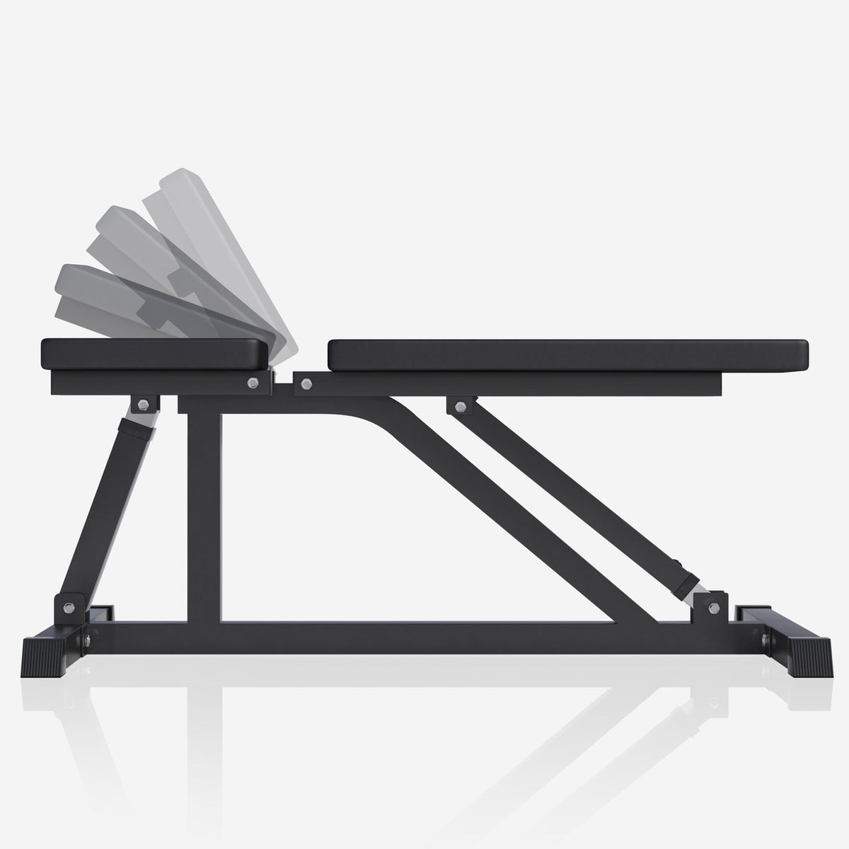 Säädettävä vinopenkki max 200 kg, Black Edition