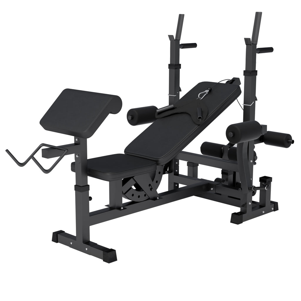 Säädettävä monitoimipenkki max 280 kg, Black Edition