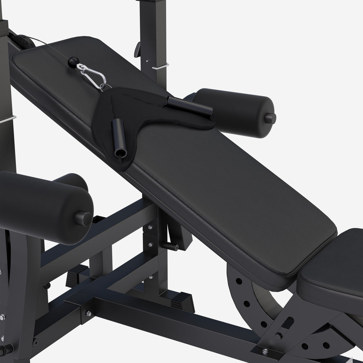 Säädettävä monitoimipenkki max 280 kg, Black Edition