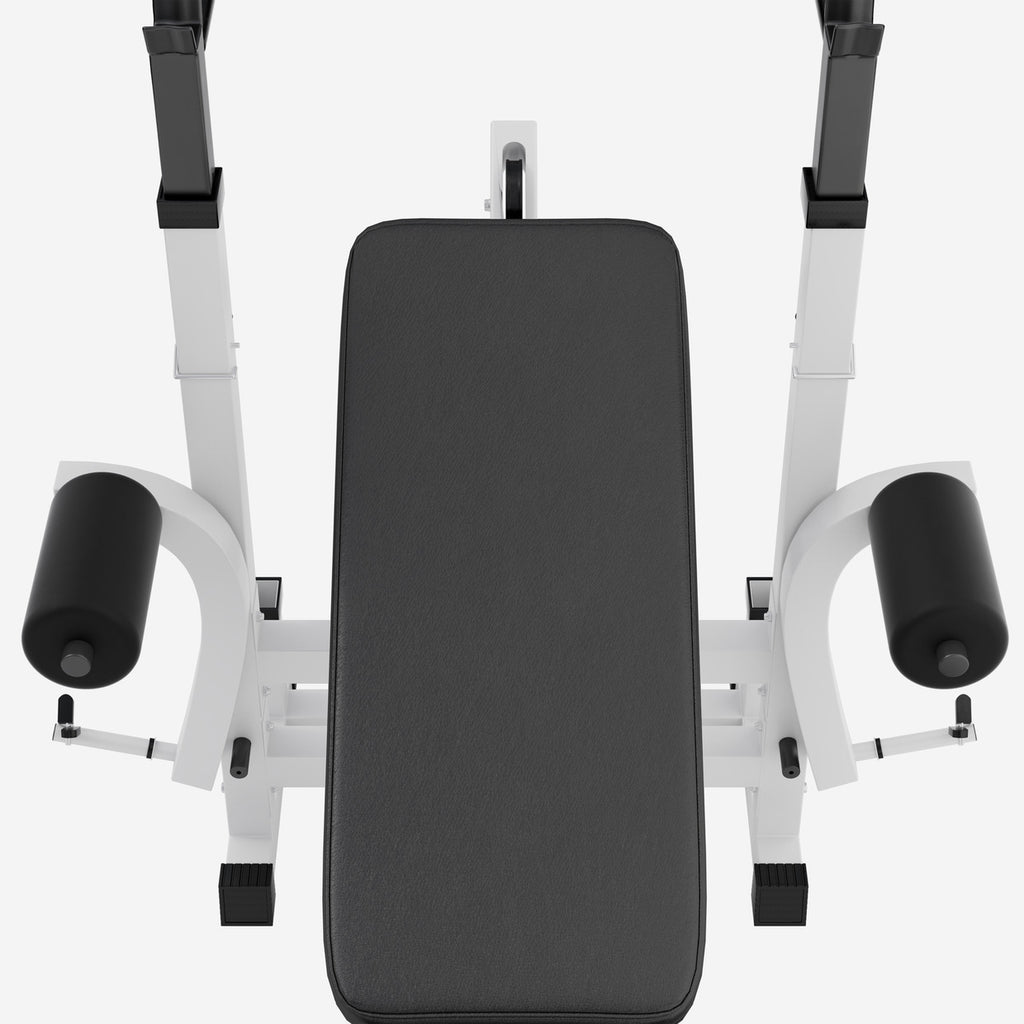 Säädettävä monitoimipenkki max 280 kg, valkoinen