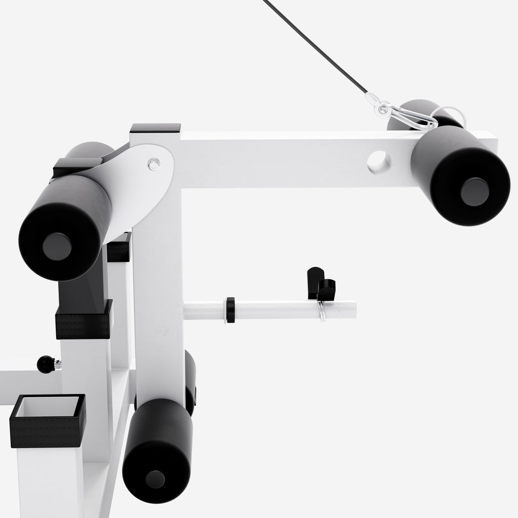 Säädettävä monitoimipenkki max 280 kg, valkoinen