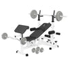 Säädettävä painonnostopenkki + levytankosarja 108 kg