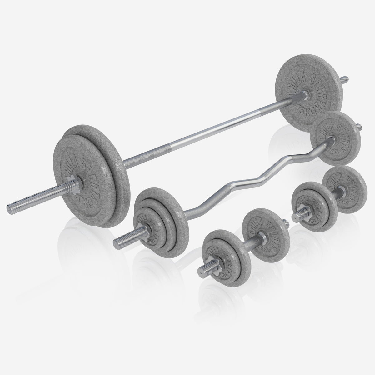 Monitoiminen treeniasema + levytankosarja 108 kg