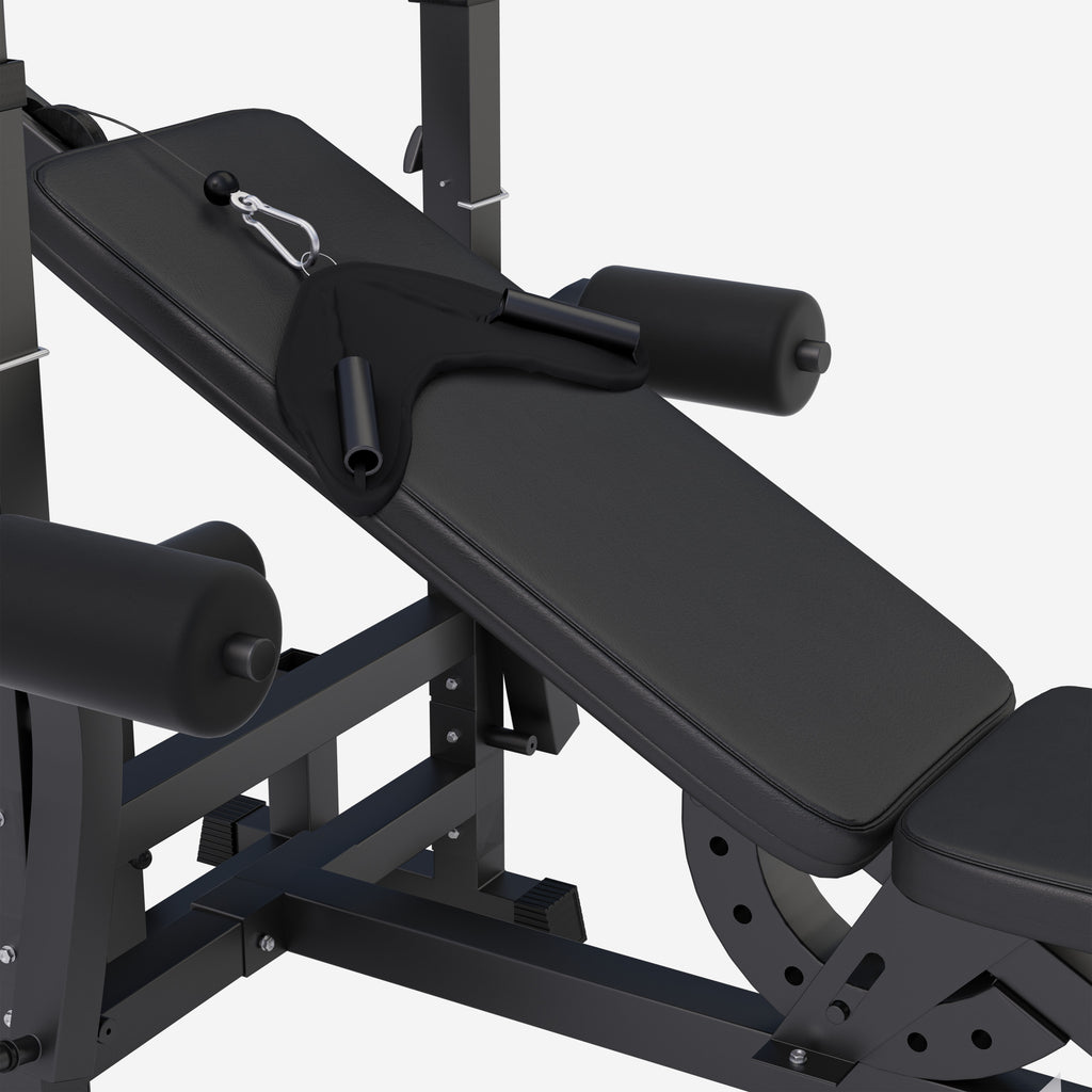 Monitoiminen treeniasema + levytankosarja 108 kg