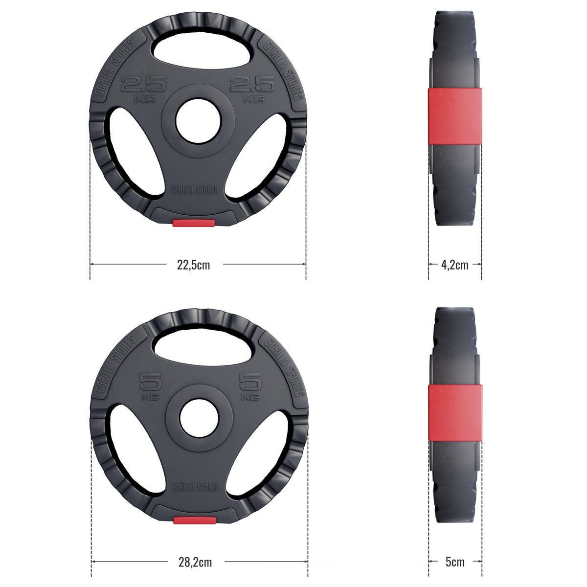 Tri Grip painolevysarja 30 kg 50/51 mm