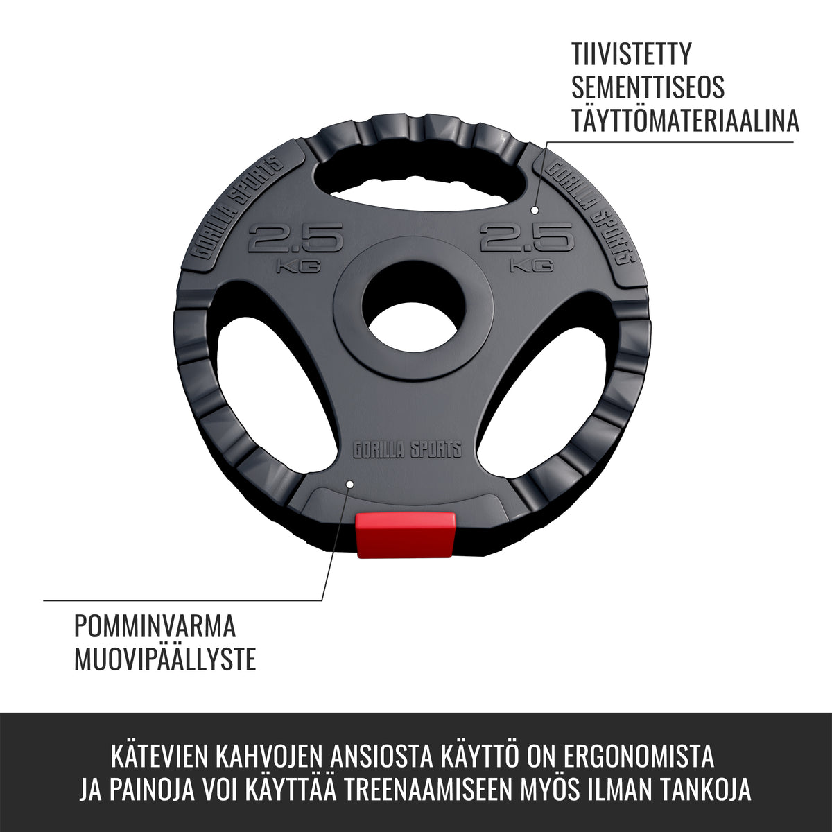 Tri Grip painolevysarja 30 kg 50/51 mm