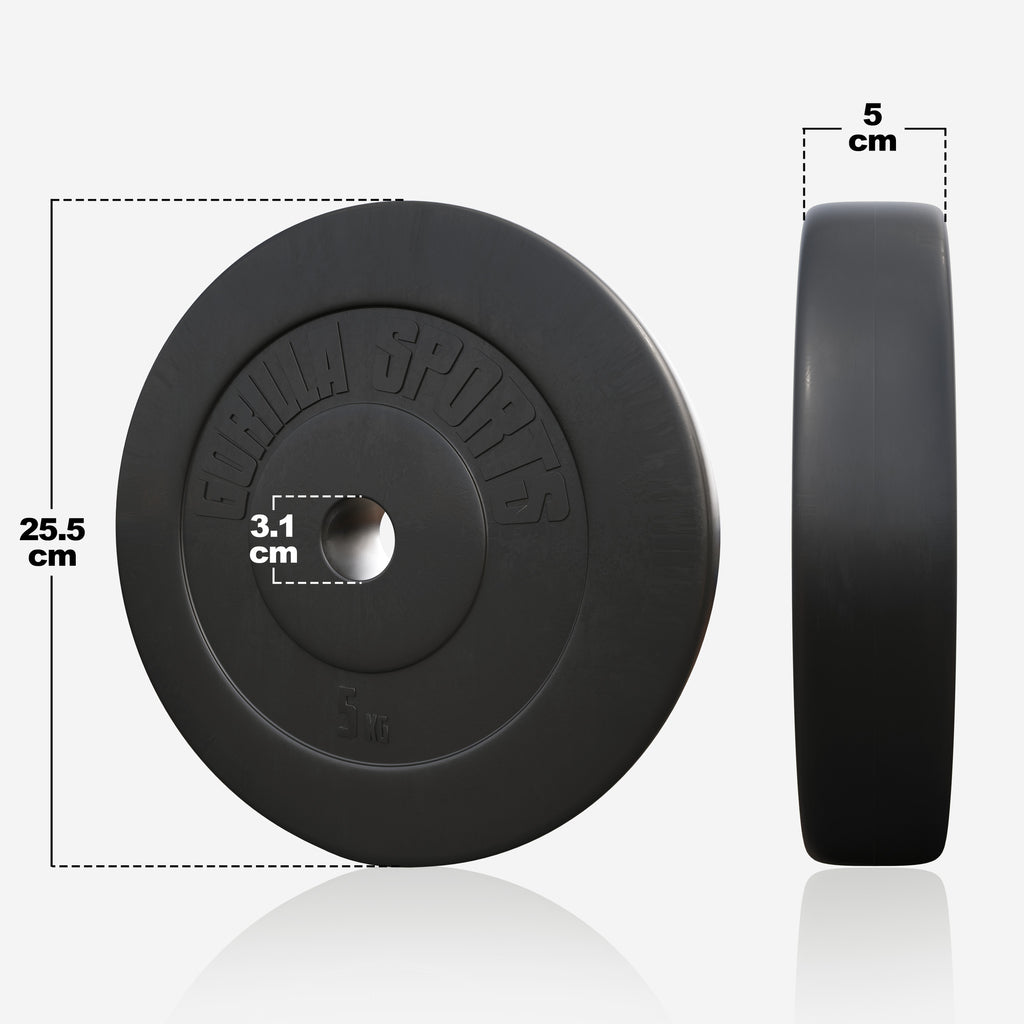 Vinyylipäällysteinen levypaino 5 kg 30 mm