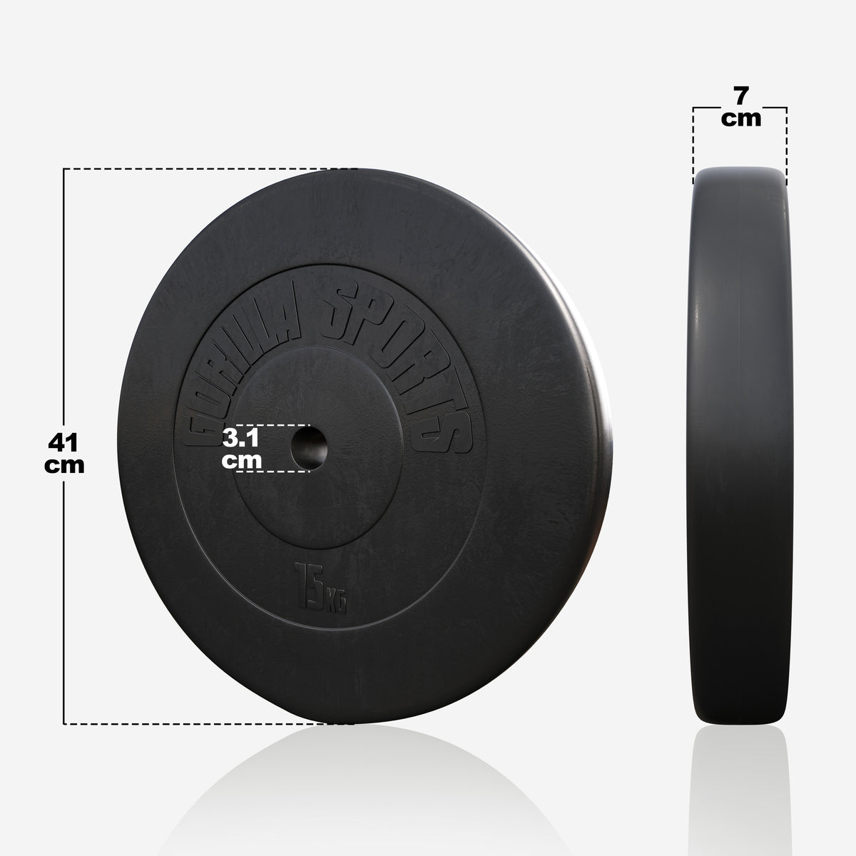 Vinyylipäällysteinen levypaino 15 kg 30 mm