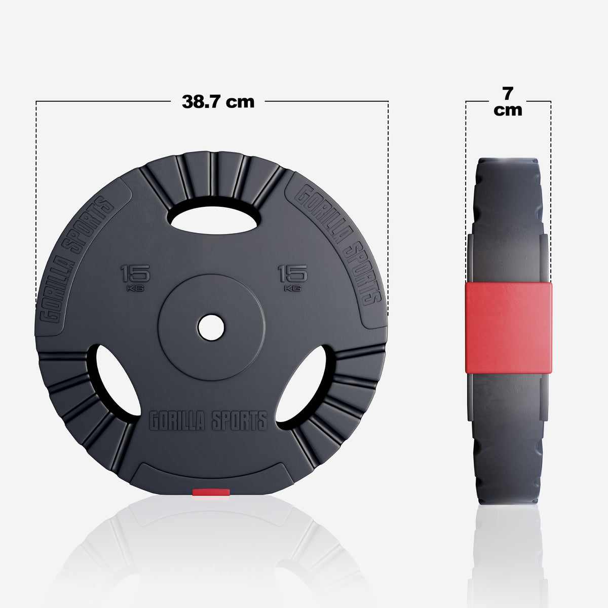 Tri Grip vinyylilevypaino 15 kg 30 mm