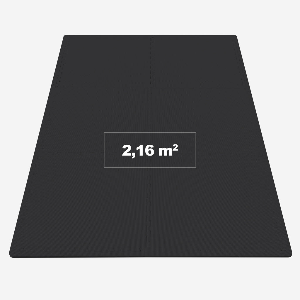 Suojamatto 6 palaa 60 x 60 x 1,2 cm, musta