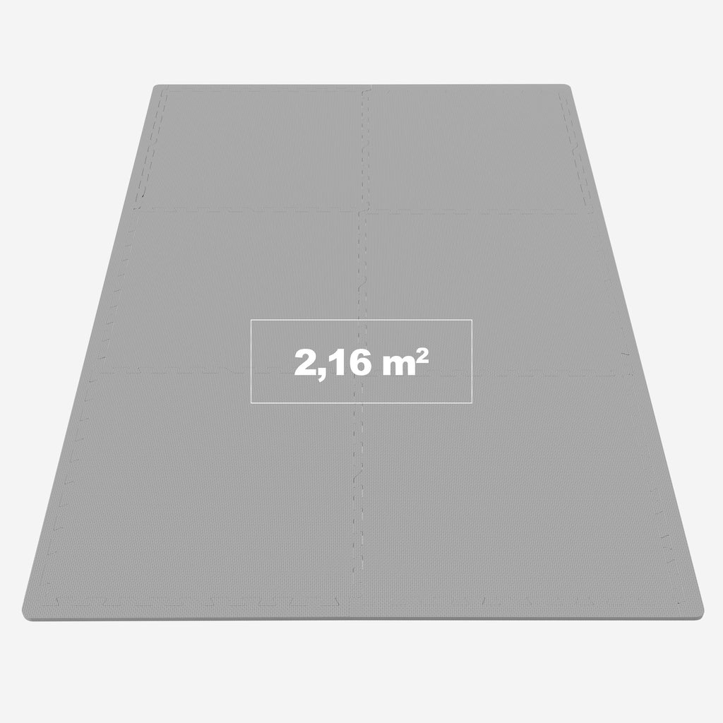 Suojamatto 6 palaa 60 x 60 x 1,2 cm, harmaa