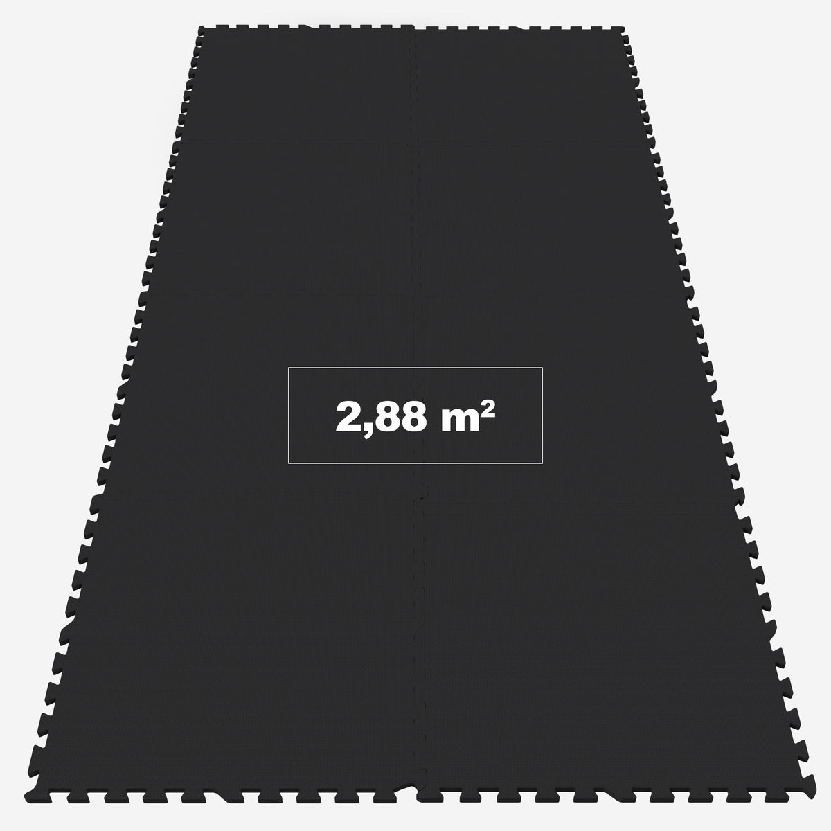 Palamatto 8 palaa 60 x 60 x 1,2 cm, musta