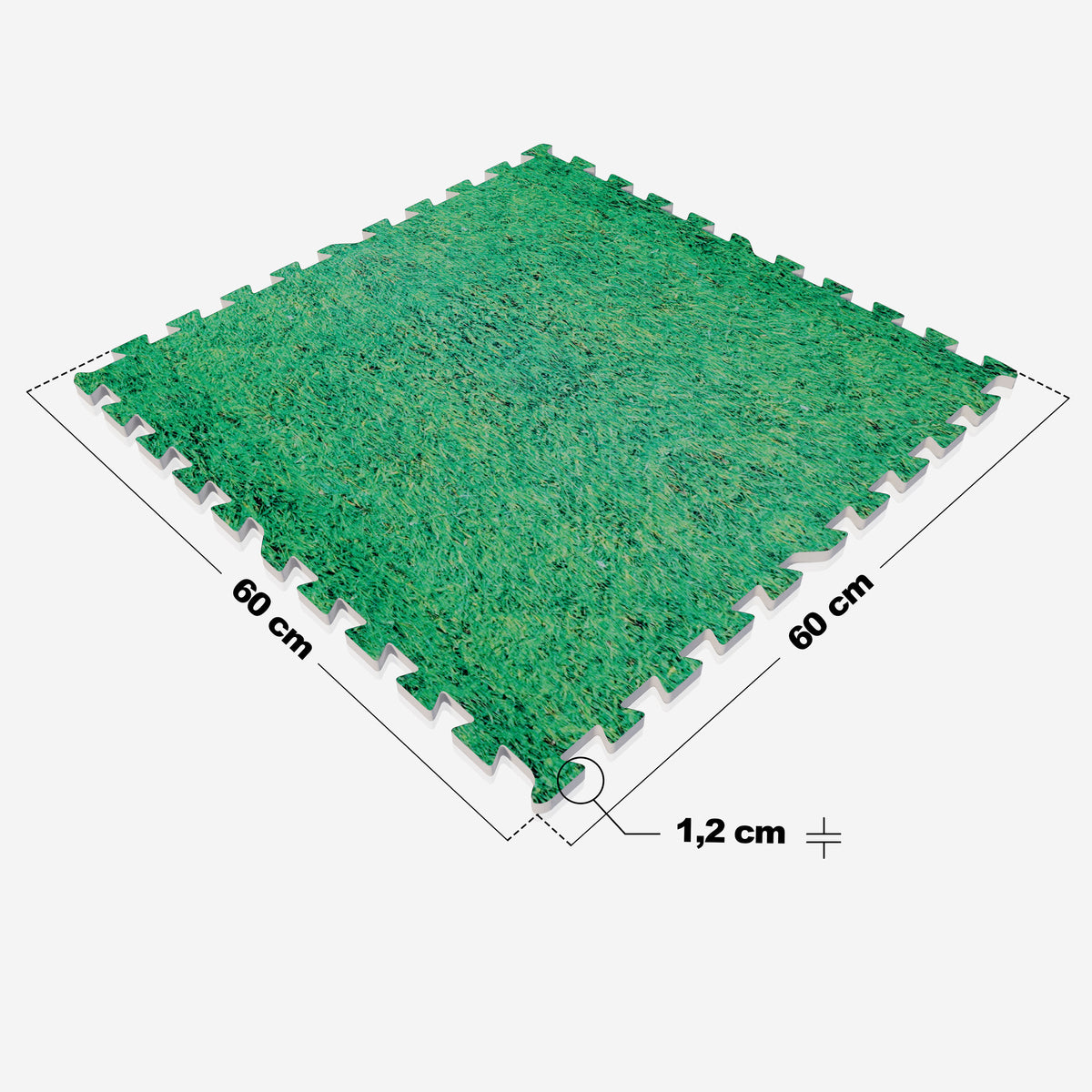 Treenimatto 8 palaa 60 x 60 x 1,2 cm ruohokuosi