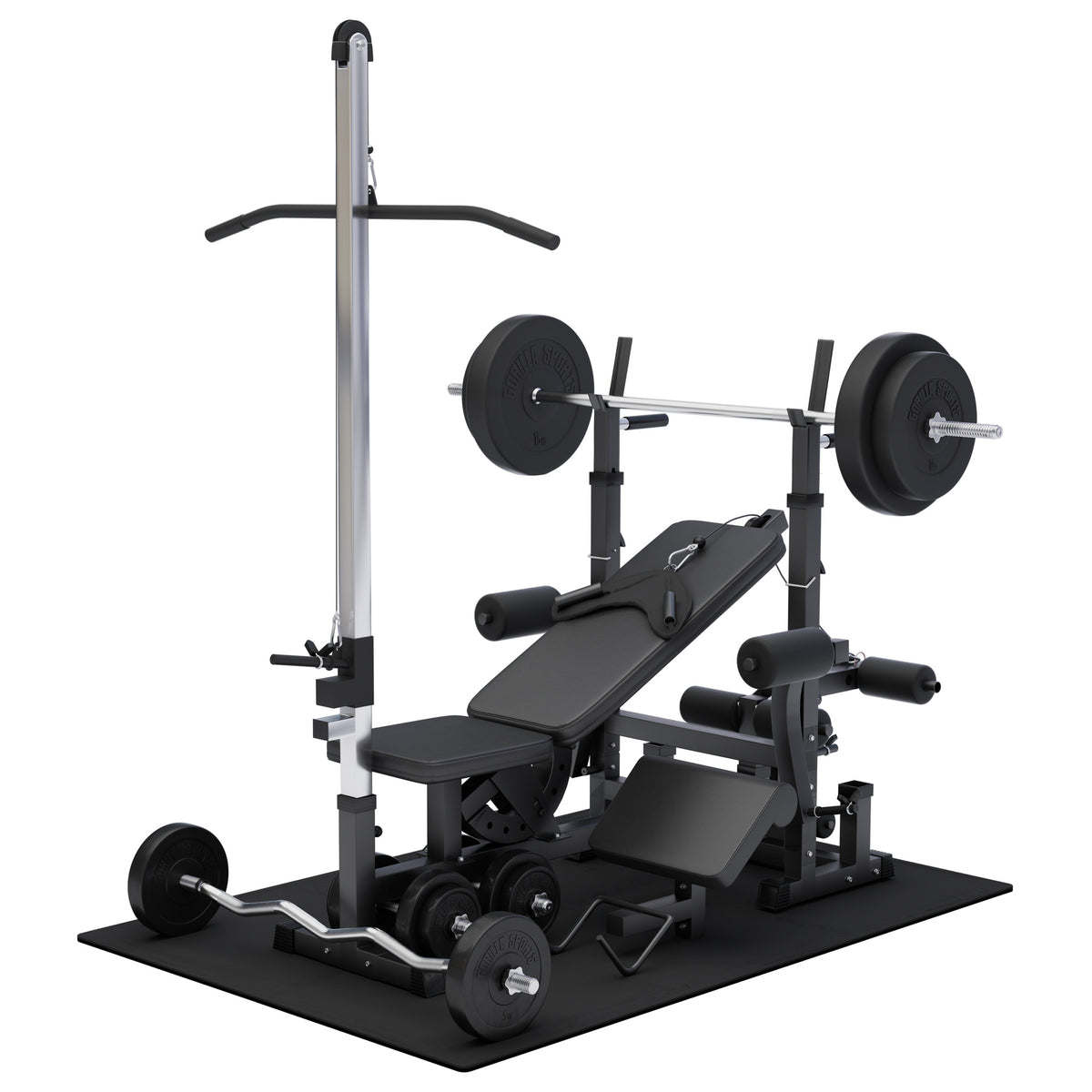 Monipuolinen kotikuntoilulaite 100 kg painosarjalla