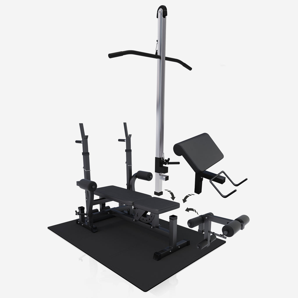 Monipuolinen kotikuntoilulaite 100 kg painosarjalla