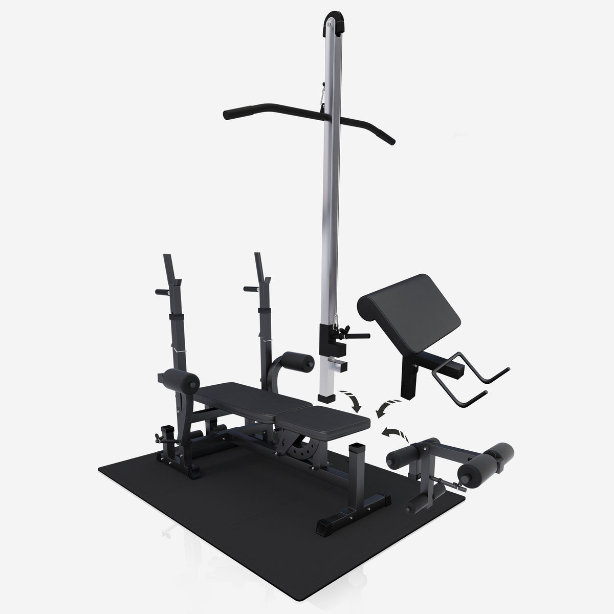 Monipuolinen kotikuntoilulaite 100 kg painosarjalla