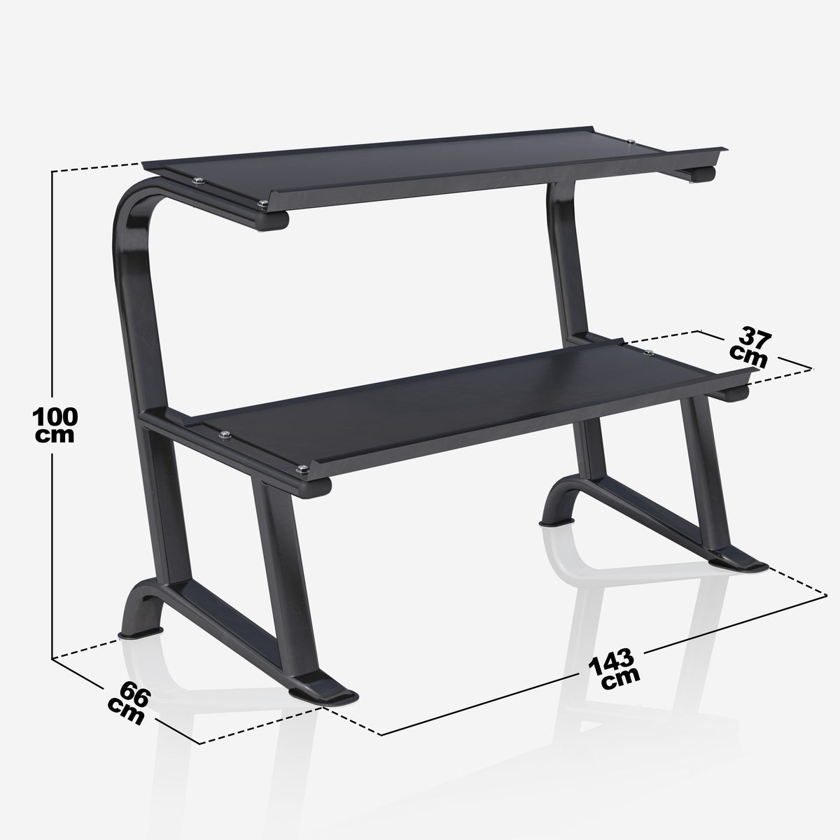 Hexagon-käsipainosetti 237 kg telineellä