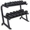 Hexagon-käsipainosetti 237 kg telineellä