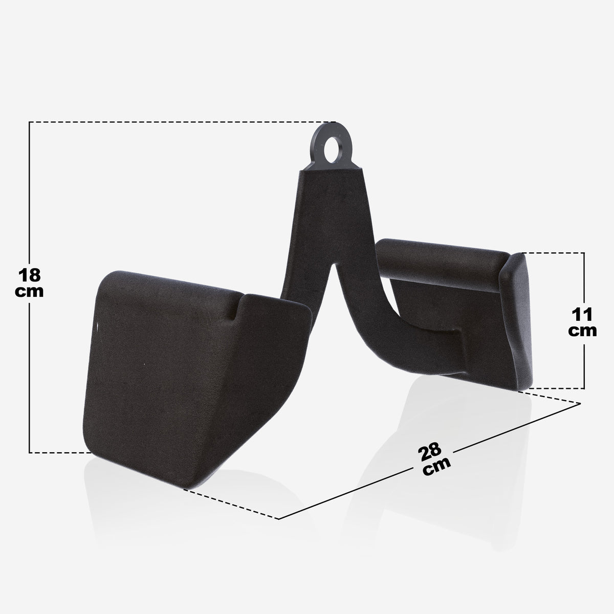 Kapea taljakahva kumipinnoitteella 28 cm
