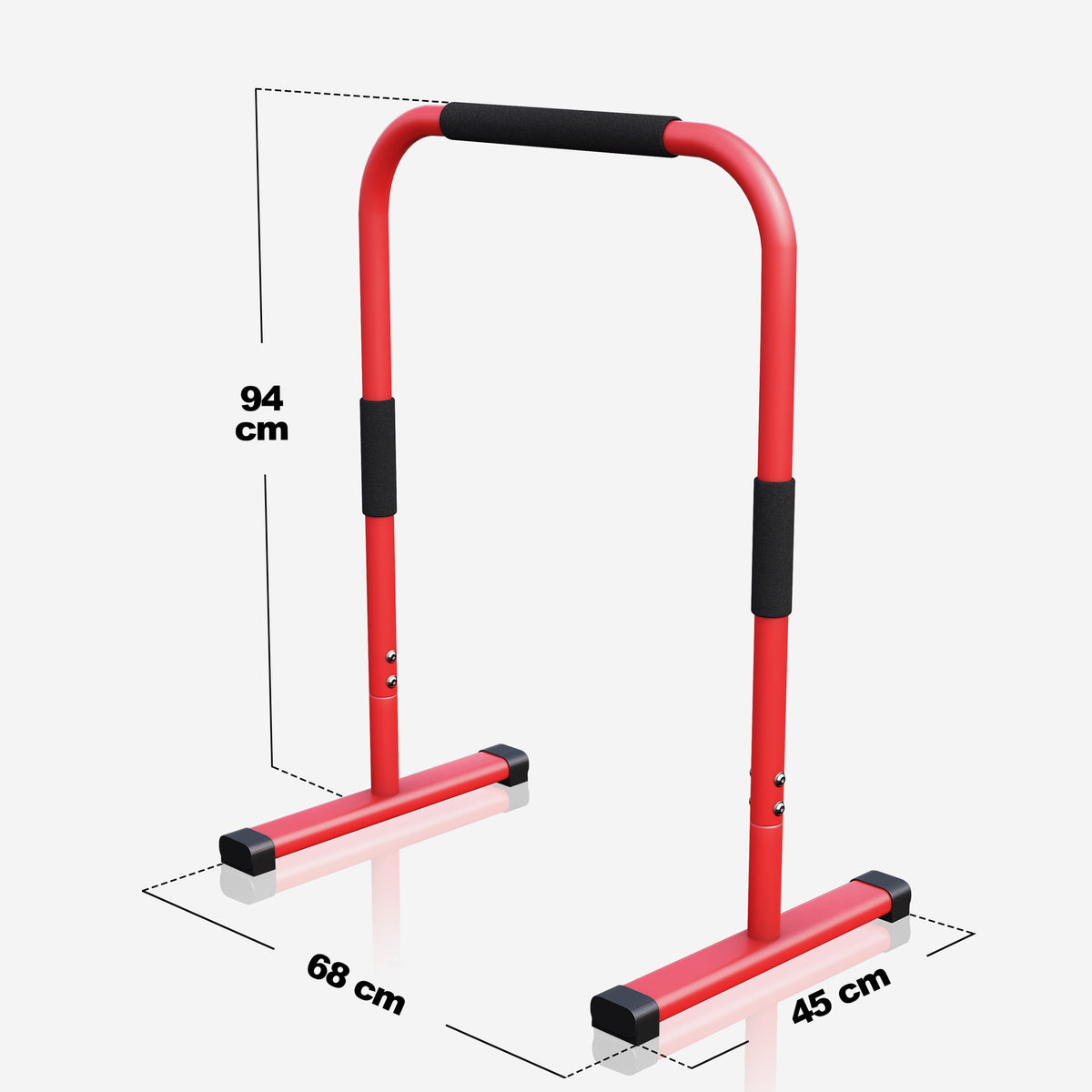 Dippitelineet / nojapuut kotiin 94 cm kehonpainotreeniin