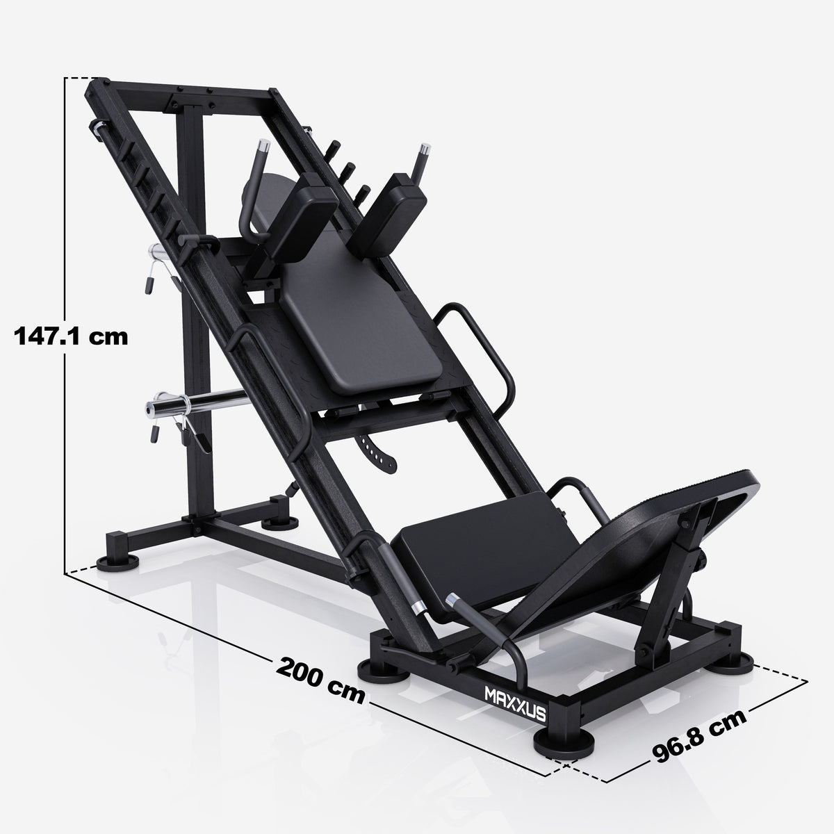 Jalkaprässi / hack-kyykkylaite 400 kg